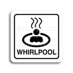 ACCEPT Piktogram whirlpool - bílá tabulka - černý tisk