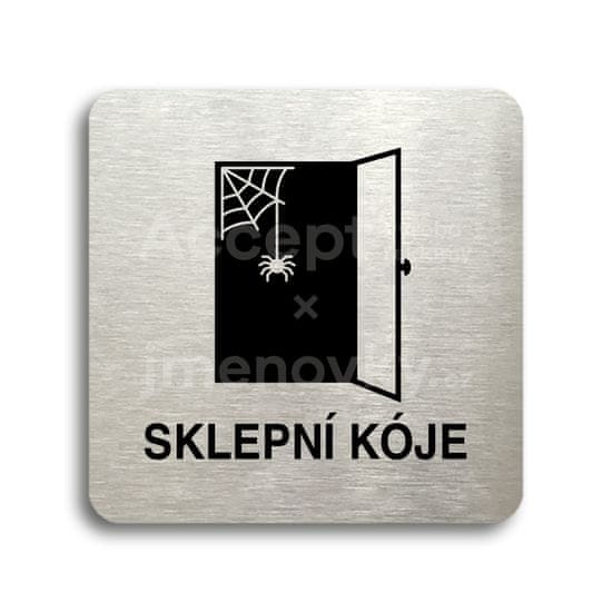 ACCEPT Piktogram sklepní kóje - stříbrná tabulka - černý tisk bez rámečku