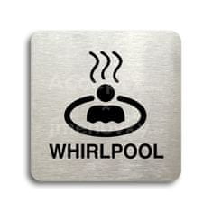 ACCEPT Piktogram whirlpool - stříbrná tabulka - černý tisk bez rámečku