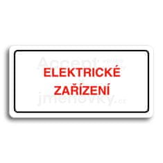 ACCEPT Piktogram ELEKTRICKÉ ZAŘÍZENÍ - bílá tabulka - barevný tisk