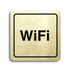 ACCEPT Piktogram WiFi - zlatá tabulka - černý tisk