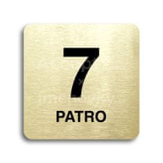 ACCEPT Piktogram 7 patro - zlatá tabulka - černý tisk bez rámečku