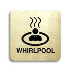 ACCEPT Piktogram whirlpool - zlatá tabulka - černý tisk bez rámečku
