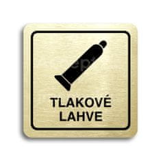 ACCEPT Piktogram tlakové lahve - zlatá tabulka - černý tisk