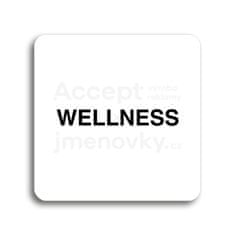 ACCEPT Piktogram wellness - bílá tabulka - černý tisk bez rámečku