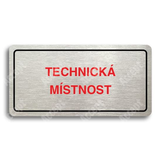 ACCEPT Piktogram TECHNICKÁ MÍSTNOST - stříbrná tabulka - barevný tisk