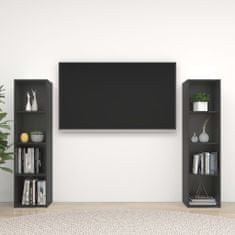 Greatstore TV skříňky 2 ks šedé 142,5 x 35 x 36,5 cm dřevotříska