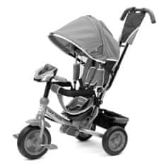 Baby Mix Dětská tříkolka s LED světly Lux Trike šedá