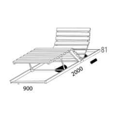 Domestav Postelový rošt laťkový s motorovým polohováním hlavy + nohou, 90x200 cm, buk