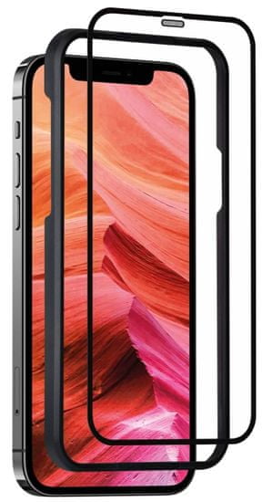 FIXED Ochranné tvrzené sklo 3D Full-Cover s aplikátorem pro Apple iPhone 13 Mini, černé (FIXG3DA-724-BK)