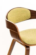 BHM Germany Jídelní židle Kingston, textil, ořech / zelená