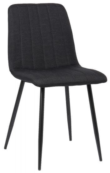 BHM Germany Jídelní židle Dijon, textil, černá