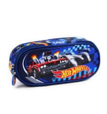 St.Majewski Školní pouzdro Hot wheels modré oválné