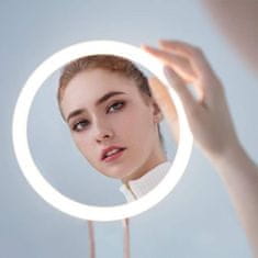 iQtech iMirror Balet, kosmetické Make-Up zrcátko, nabíjecí s LED Line osvětlením, růžové