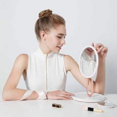 iQtech iMirror Balet, kosmetické Make-Up zrcátko, nabíjecí s LED Line osvětlením, růžové