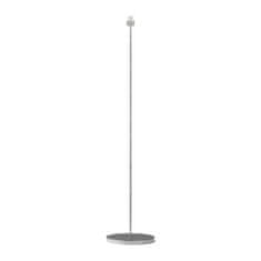 LYSNE.PL Kovová stojací lampa, klasické stínítko do obývacího pokoje, E27, 60W, 230V, nožní spínač, WERONA, stříbrná, červená