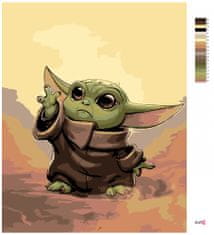 ZUTY Malování podle čísel - BABY YODA 40x50 cm bez rámu a bez vypnutí plátna