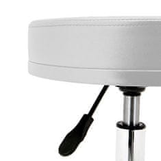 Timeless Tools Kosmetická židle na kolečkách, výškově nastavitelná - bílá