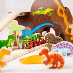 InnoVibe Bigjigs Rail Dřevěná vláčkodráha dinosauři