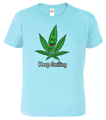 Hobbytriko Tričko s marihuanou - Keep Smiling Barva: Černá (01), Velikost: S
