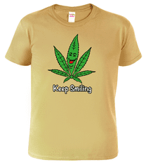 Hobbytriko Tričko s marihuanou - Keep Smiling Barva: Černá (01), Velikost: S