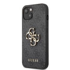 Guess Guess PU 4G Metal Logo Zadní Kryt pro iPhone 13 Grey