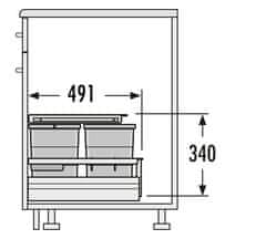 Hailo Vestavný odpadkový koš SEPARATO K 3620-90