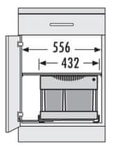 Hailo Vestavný odpadkový koš RAUMSPAR TANDEM S PLUS 3644-80