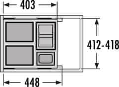 Hailo Vestavný odpadkový koš CARGO Soft 3610-49