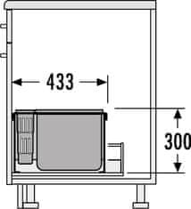 Hailo Vestavný odpadkový koš XXL 80 3630-80