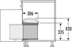 Hailo Vestavný odpadkový koš BIG BOX 3715-21