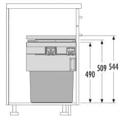 Hailo Vestavný odpadkový koš CARGO SYNCHRO 3608-46