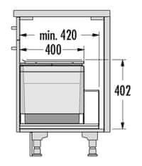 Hailo Vestavný odpadkový koš Triple XL 80 3631-88