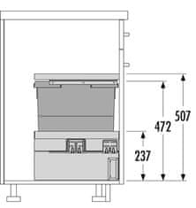 Hailo Vestavný odpadkový koš CARGO SYNCHRO 3608-31