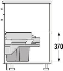 Hailo Vestavný odpadkový koš Cargo Soft 3610-68