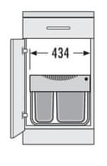Hailo Vestavný odpadkový koš RAUMSPAR TANDEM S 3644-70