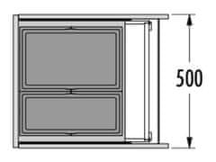 Hailo Vestavný odpadkový koš Triple XL 3631-58