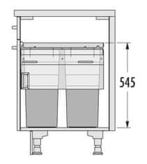 Hailo Vestavný odpadkový koš EURO CARGO 45 3619-47