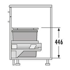 Hailo Vestavný odpadkový koš EURO- CARGO S 3610-12