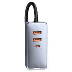 BASEUS Share Together autonabíječka 2x USB / 2x USB-C 120W QC PD, sivá