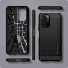 Spigen Rugged Armor silikónový kryt na Xiaomi Poco F3 / Mi 11i, matný černý