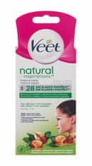 Veet 20ks natural inspirations face wax strips argan oil