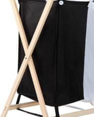 shumee Koš na prádlo se 3 přihrádkami, 75 x 40 x 72 cm