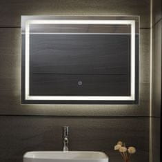 shumee Aquamarin Koupelnové zrcadlo s LED osvětlením 28 W, 80x60cm