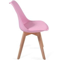 shumee MIADOMODO Sada jídelních židlí, růžová, 6 kusů