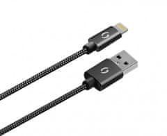 Aligator 3.4A, 2xUSB, smart IC, černá, USB kabel pro iPhone/iPad