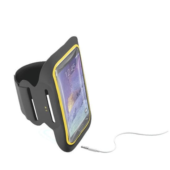 CellularLine Sportovní soft pouzdro CellularLine ARMBAND FITNESS, pro smartphony do velikosti 5,5", černé