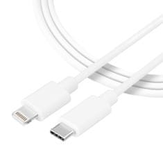 Tactical Smooth Thread kabel USB-C/Lightning - 1m - Bílá KP31186