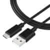 Smooth Thread Cable USB-A/USB-C 1m Black