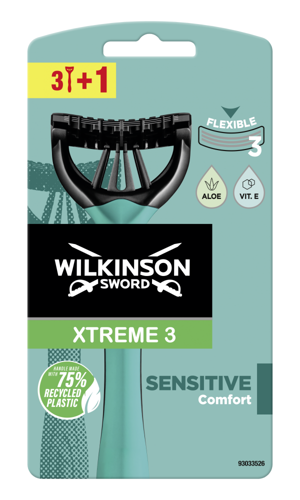 Wilkinson Xtreme3 Sensitive Comfort pánský jednorázový holicí strojek (3+1 ks)